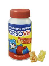 ORSOVIT VITAMINE PER BAMBINI INTEGRATORE MULTIVITAMINICO GUSTO FRUTTA - 60 CARAMELLE GOMMOSE