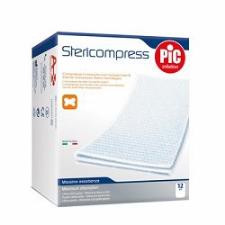 PIC SOLUTION STERICOMPRESS - COMPRESSE DI GARZA STERILI - 12 PEZZI DA 36 x 40 CM