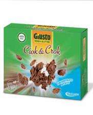 GIUSTO SENZA GLUTINE - CIOK AND CROCK SNACK DI CEREALI RICOPORTO CON CIOCCOLATO AL LATTE - 125 G