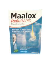 MAALOX REFLURAPID - INTEGRATORE ALIMENTARE UTILE IN CASO DI REFLUSSO ESOFAGEO E BRUCIORE DI STOMACO - 20 BUSTE