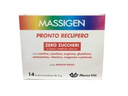 MASSIGEN PRONTO RECUPERO ZERO ZUCCHERI GUSTO ARANCIA ROSSA 14 BUSTE DA 6 G