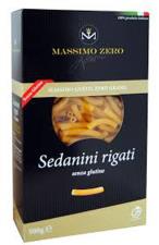 MASSIMO ZERO PASTA CORTA SENZA GLUTINE - SEDANINI RIGATI - 500 G