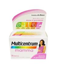 MULTICENTRUM MAMMA - INTEGRATORE ALIMENTARE MULTIVITAMINICO E MULTIMINERALE UTILE DURANTE LA GRAVIDANZA - 30 COMPRESSE