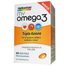 MULTICENTRUM MY OMEGA3 INTEGRATORE ALIMENTARE DI OMEGA 3 - 60 MINI PERLE